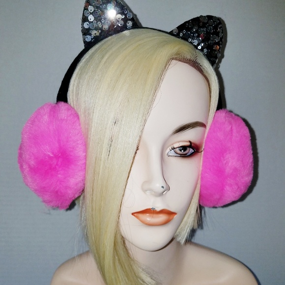 Faux fur cat ear EARMUFFs - Picture 1 of 3